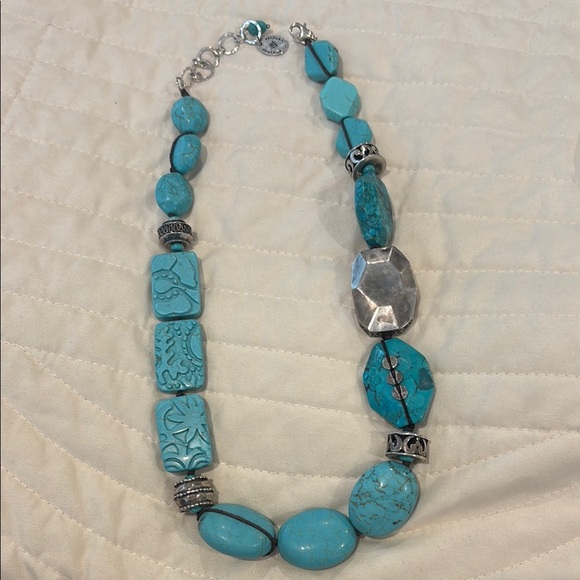 Silpada Jewelry - SILPADA brand new Turquoise and Silver Beaded Chunky Necklace